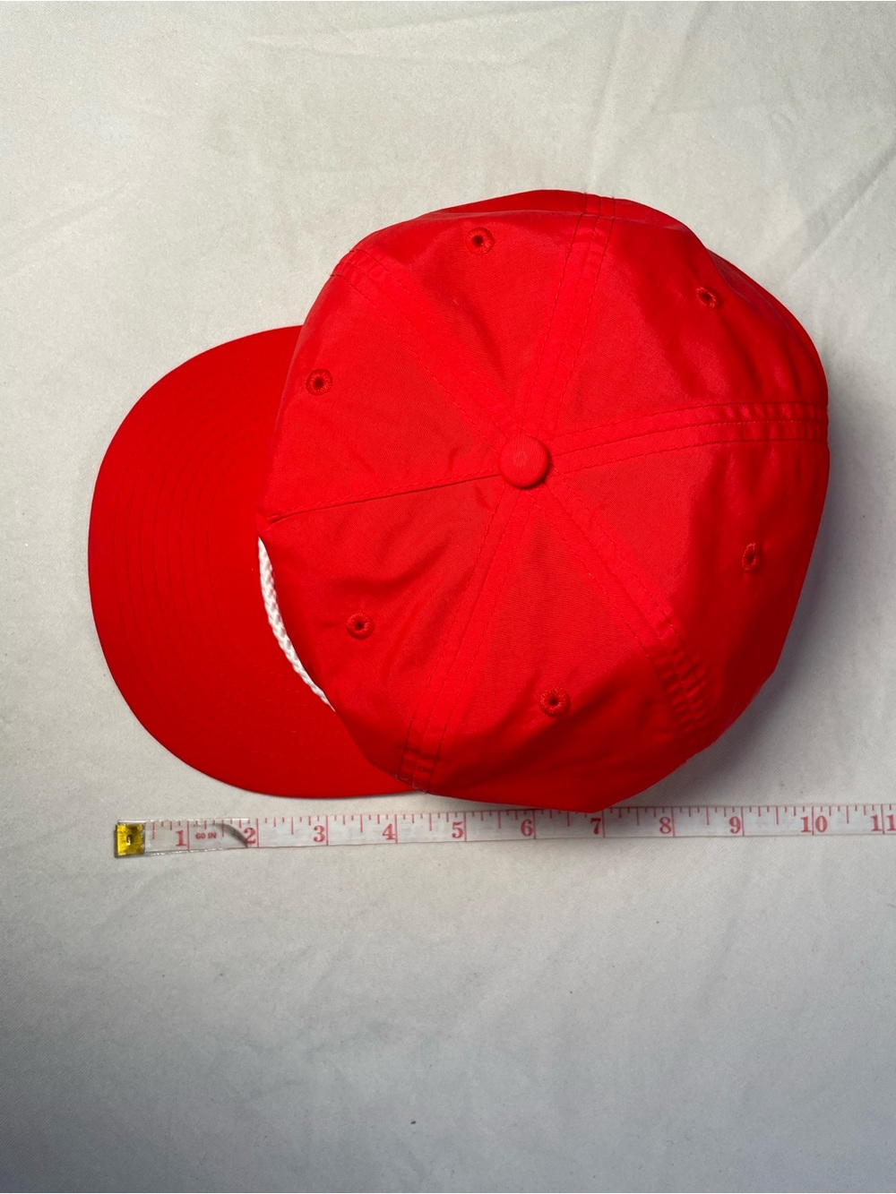 Flaky Salt AS Colour Hat Cap Snap Back Mens One Size Red 5 Panel Surf Rope - Picture 4 of 7